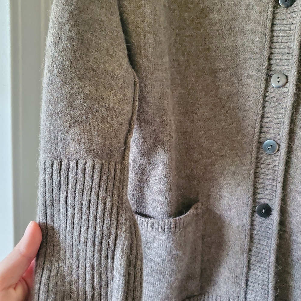 Peruvian Connection Brown Button-Up Cardigan - image 2